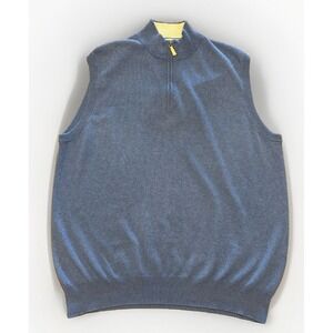 Peter Millar Full Zip Jacket Vest Men's Size Large Cotton Cashmere Blend